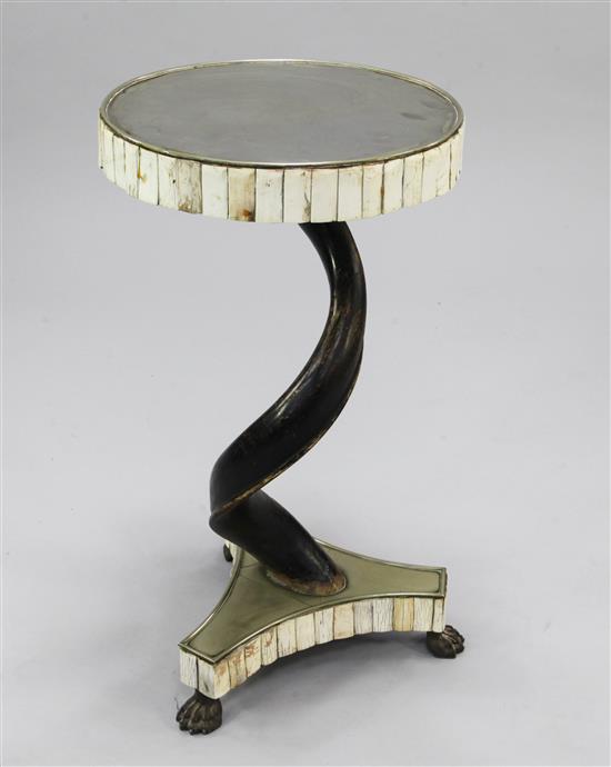 Attributed to Anthony Redmile. A circular stand / occasional table, W.1ft 3.75in.